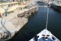 Passieren der Schleuse bei Esna